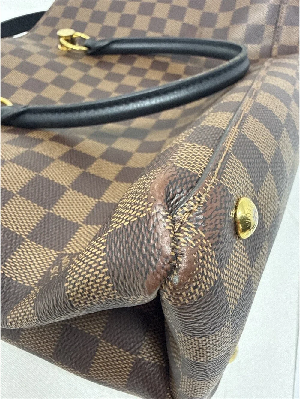 Louis Vuitton LV Riverside Damier Ebene  Top Handle Bag